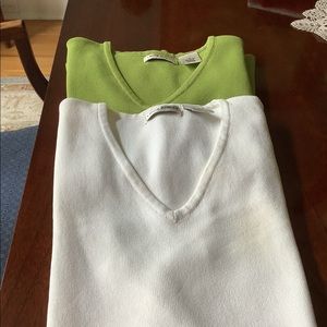Two V neck sleeves tops